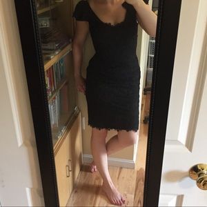 NWT gorgeous and elegant black lace dress WHBM